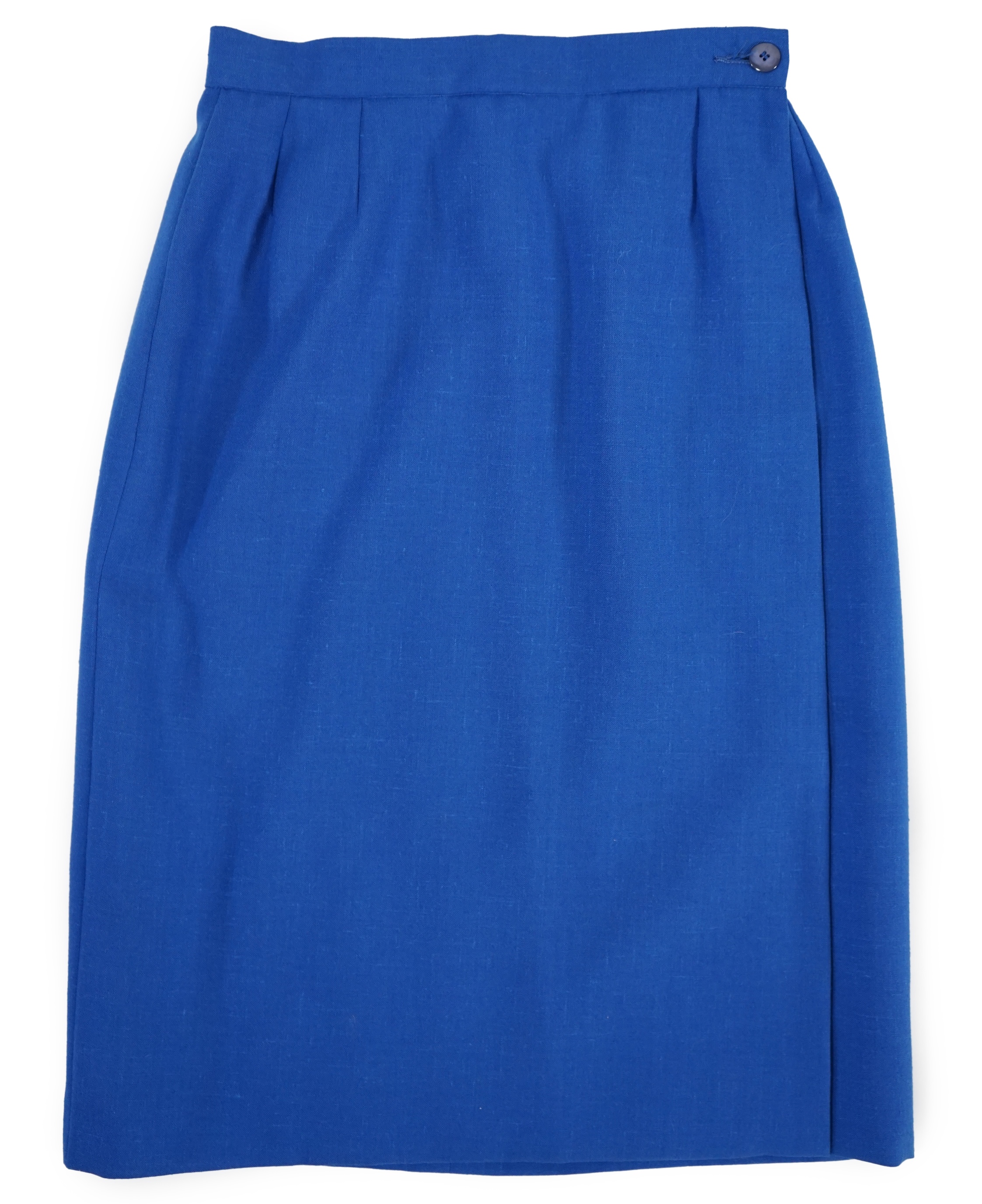 A vintage Yves Saint Laurent variation lady's royal blue wool skirt and trousers. Approx size UK 10 Please note alterations to make the waist smaller may have been carried out on some of the skirts and trousers. Proceeds